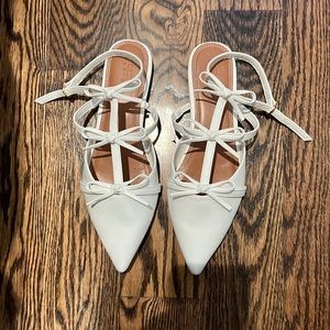 Asos white bow sandals NWT size 10
